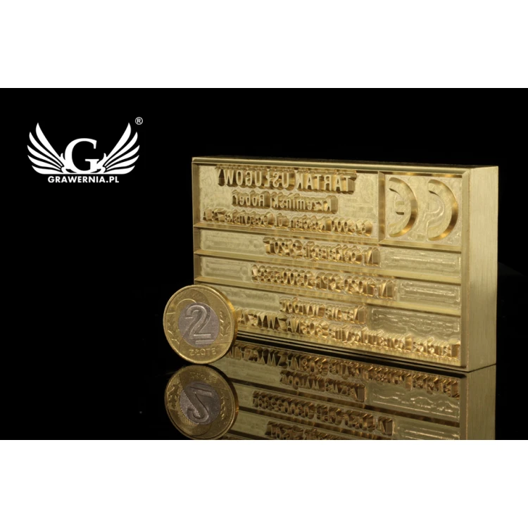 Stempel für Heiß- und Kaltprägung von Logos - Matrizengröße: 103x53mm - CNC