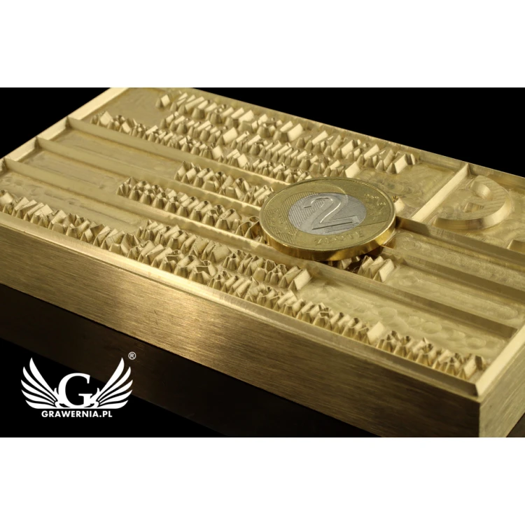 Stempel für Heiß- und Kaltprägung von Logos - Matrizengröße: 103x53mm - CNC