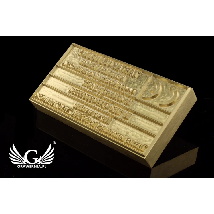 Stempel für Heiß- und Kaltprägung von Logos - Matrizengröße: 103x53mm - CNC