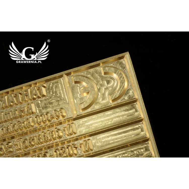 Stempel für Heiß- und Kaltprägung von Logos - Matrizengröße: 103x53mm - CNC