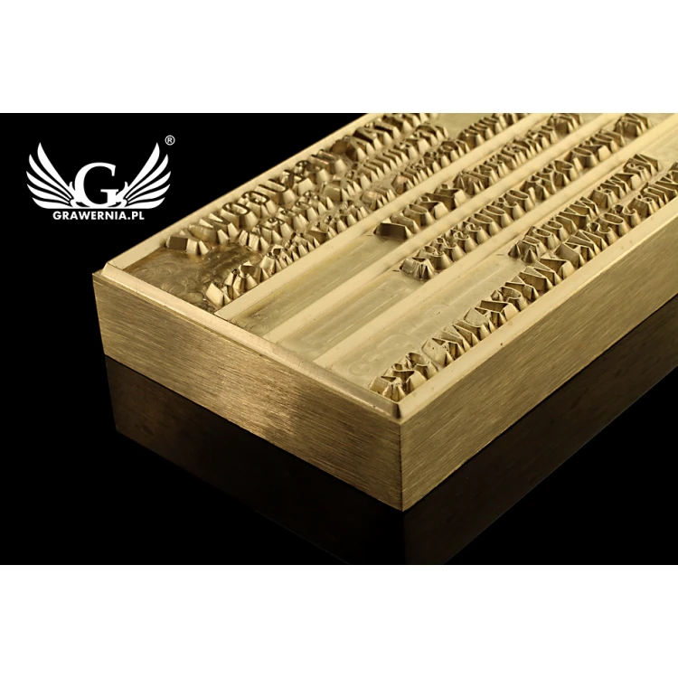 Stempel für Heiß- und Kaltprägung von Logos - Matrizengröße: 103x53mm - CNC