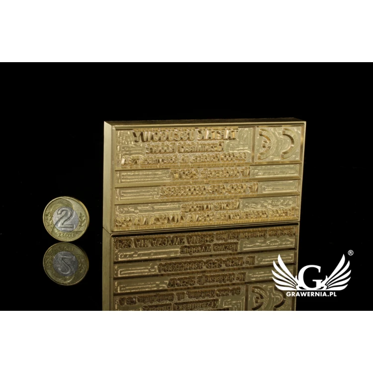 Stempel für Heiß- und Kaltprägung von Logos - Matrizengröße: 103x53mm - CNC