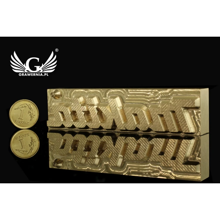 Stampfer zum Prägen von Logos im Heiß- und Kaltverfahren - Matrizengröße: 83x21mm - CNC