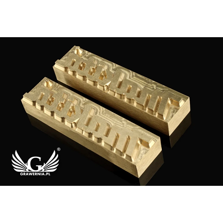 Stampfer zum Prägen von Logos im Heiß- und Kaltverfahren - Matrizengröße: 83x21mm - CNC