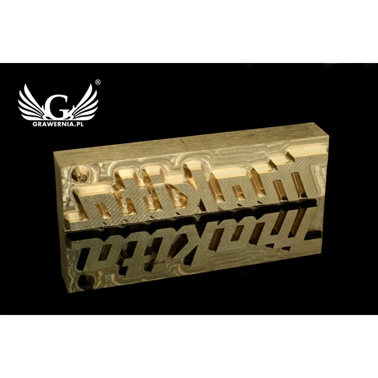 Stampfer zum Prägen von Logos im Heiß- und Kaltverfahren - Matrizengröße: 83x21mm - CNC