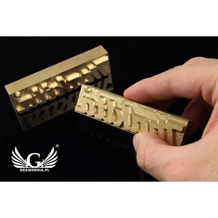 Stampfer zum Prägen von Logos im Heiß- und Kaltverfahren - Matrizengröße: 83x21mm - CNC