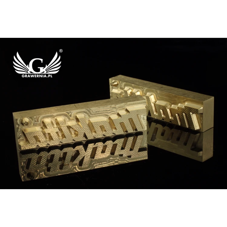 Stampfer zum Prägen von Logos im Heiß- und Kaltverfahren - Matrizengröße: 83x21mm - CNC