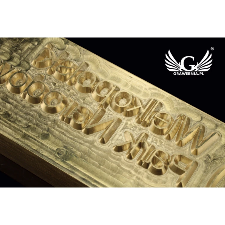 Stampfer zum Prägen von Logos im Heiß- und Kaltverfahren - Matrizengröße: 103x33mm - CNC