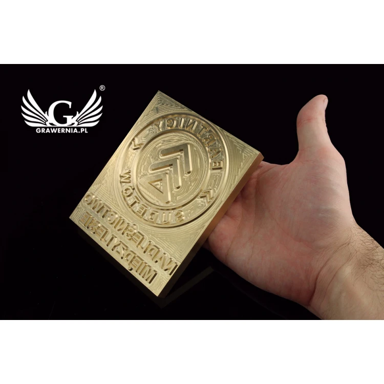 Stempel für Heiß- und Kaltprägung von Logos - Matrizengröße: 100x123mm - CNC