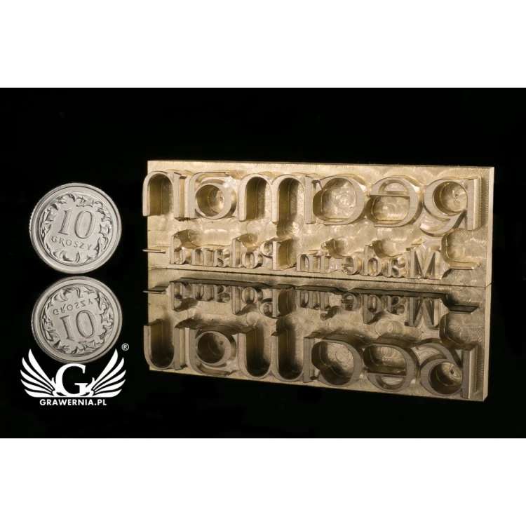 Stempel zum Prägen von Logos im Heiß- und Kaltverfahren - Matrizengröße: 63x20mm - CNC067
