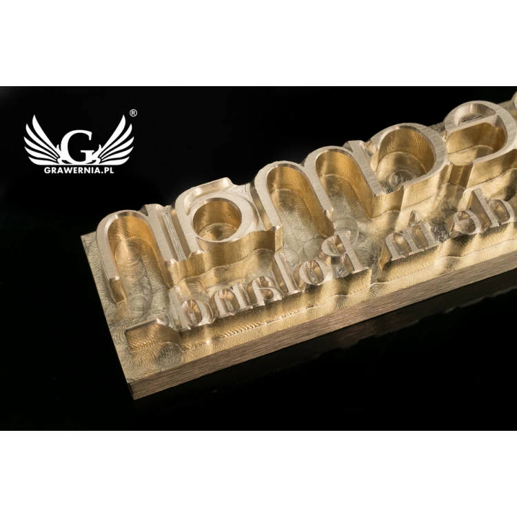 Stempel zum Prägen von Logos im Heiß- und Kaltverfahren - Matrizengröße: 63x20mm - CNC067