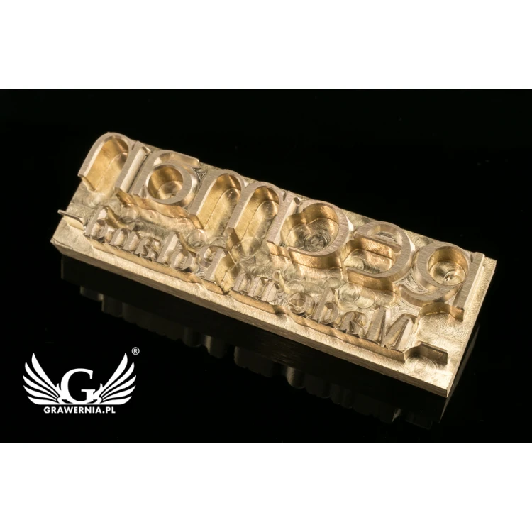 Stempel zum Prägen von Logos im Heiß- und Kaltverfahren - Matrizengröße: 63x20mm - CNC067
