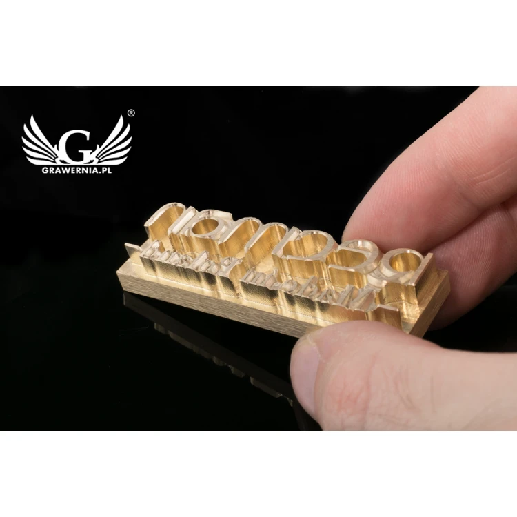 Stempel zum Prägen von Logos im Heiß- und Kaltverfahren - Matrizengröße: 63x20mm - CNC067