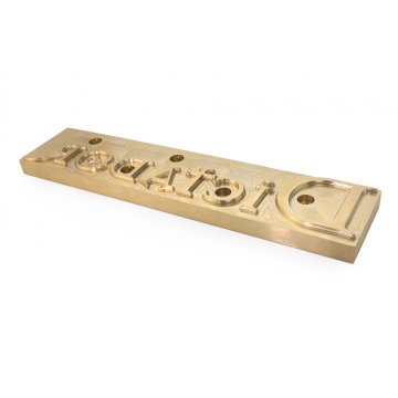 Prägestempel für Heißprägung von Logos - Matrizengröße: 253x56mm - CNC082