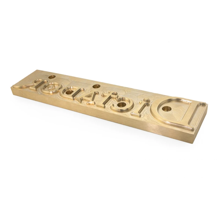 Prägestempel für Heißprägung von Logos - Matrizengröße: 253x56mm - CNC082