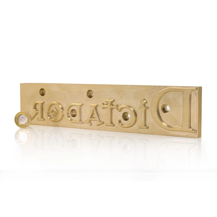 Prägestempel für Heißprägung von Logos - Matrizengröße: 253x56mm - CNC082