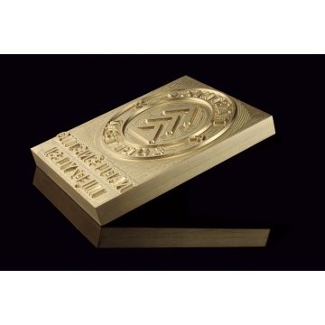 Stempel für Heiß- und Kaltprägung von Logos - Matrizengröße: 100x123mm - CNC