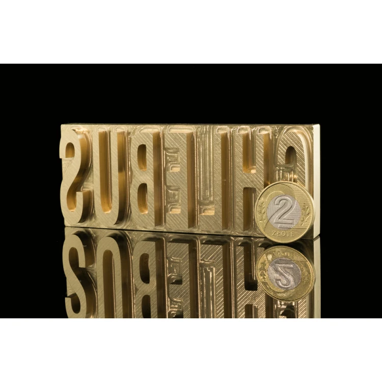 Stempel für Heiß- und Kaltprägung von Logos - Matrizengröße: 100x40mm - CNC
