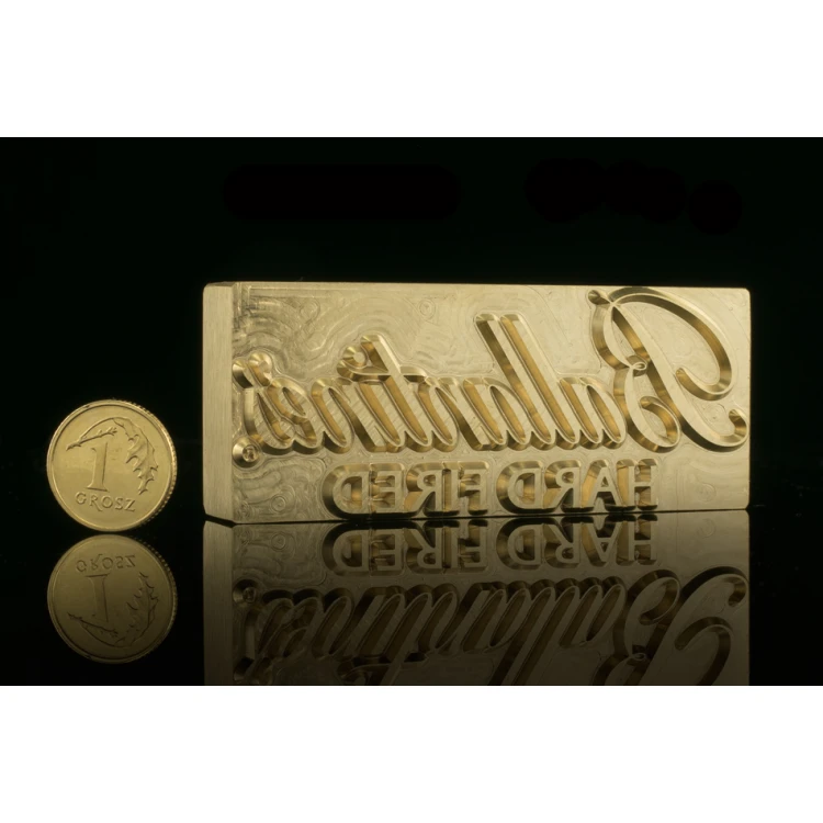 Stampf für das Prägen von Logos im Heiß- und Kaltverfahren - Matrizengröße: 72x29,8mm - CNC