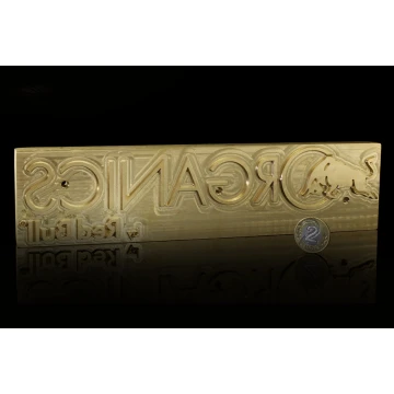 Prägestempel für Heißprägung von Logos - Matrizengröße: 233x58mm - CNC