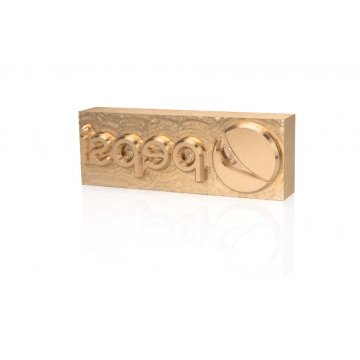 Stampf zum Prägen von Logos im Heiß- und Kaltverfahren - Matrizengröße: 73x28mm - CNC093
