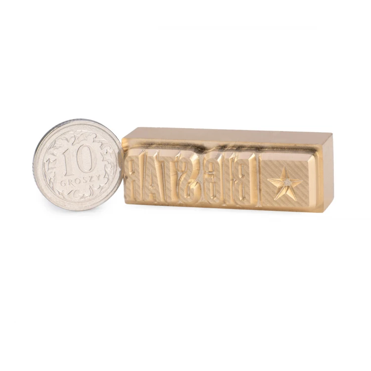 Stampf für das Prägen von Logos im Heiß- und Kaltverfahren - Matrizengröße: 36x12mm - CNC105