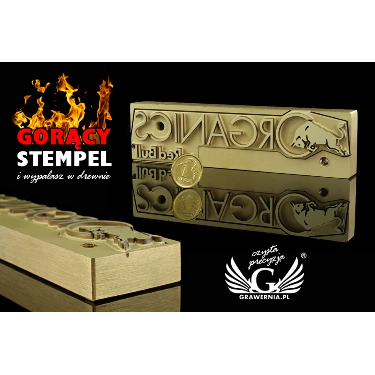 STEMPEL zum Heißprägen von Logos - Matrizengröße: 123x32mm - LASER