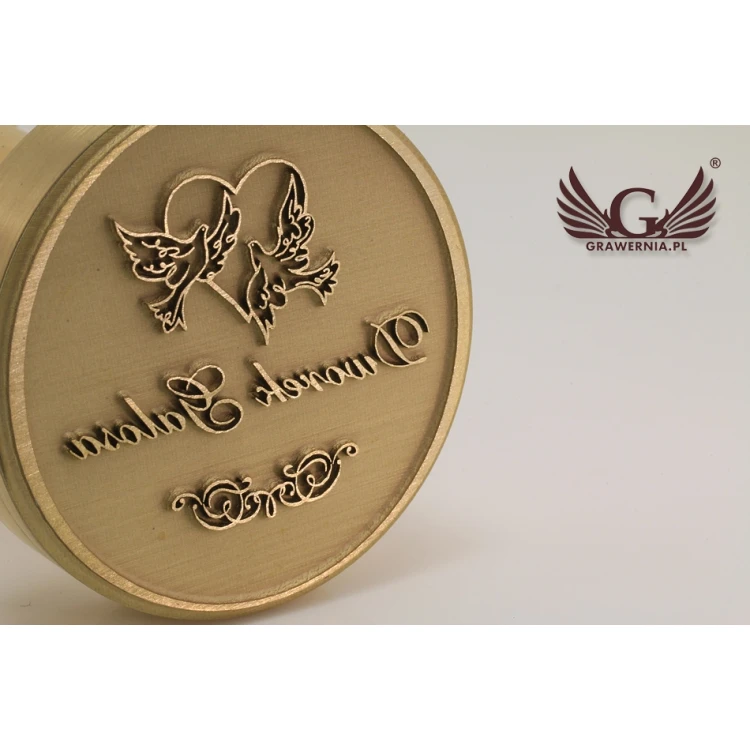 Dekorative Siegelstempel für Tintenabdruck - Durchmesser 38mm