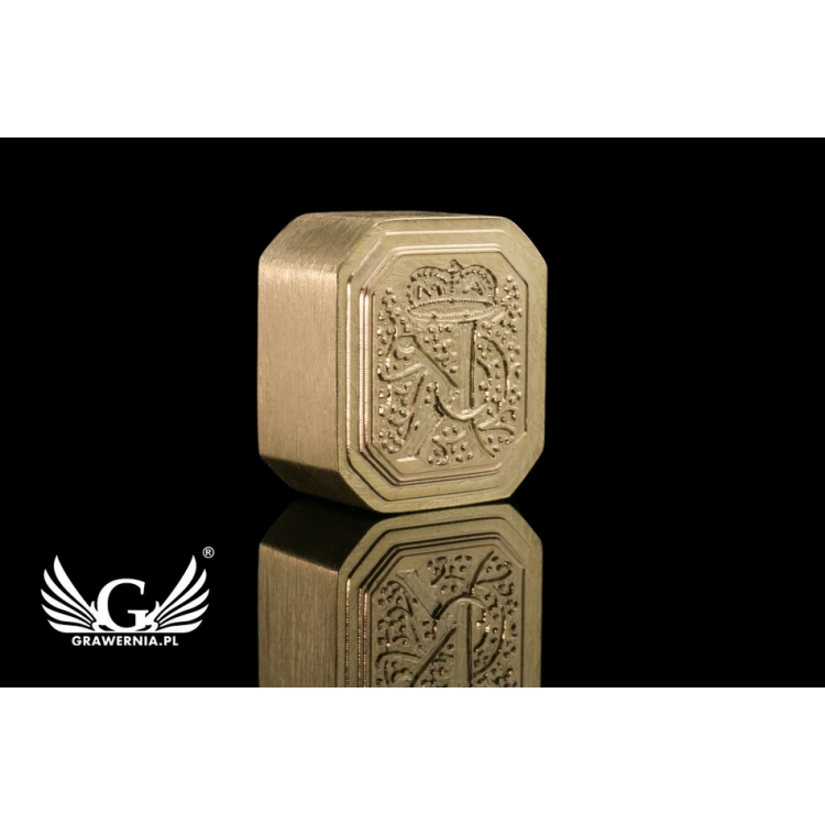 Messingstempel zum Prägen in Lack - CNC - Abm. 16x18mm - CNC076