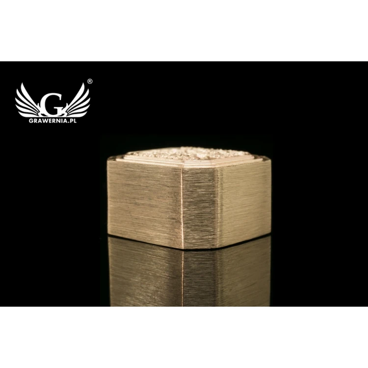 Messingstempel zum Prägen in Lack - CNC - Abm. 16x18mm - CNC076