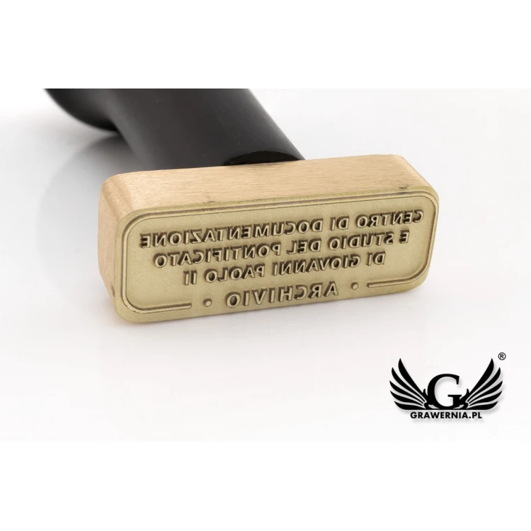 Messingstempel zum Abdrücken mit Tinte - Maße: 42x17mm - FIB082