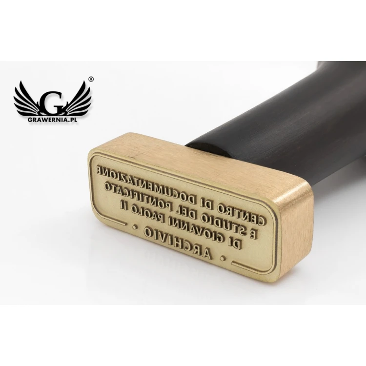 Messingstempel zum Abdrücken mit Tinte - Maße: 42x17mm - FIB082