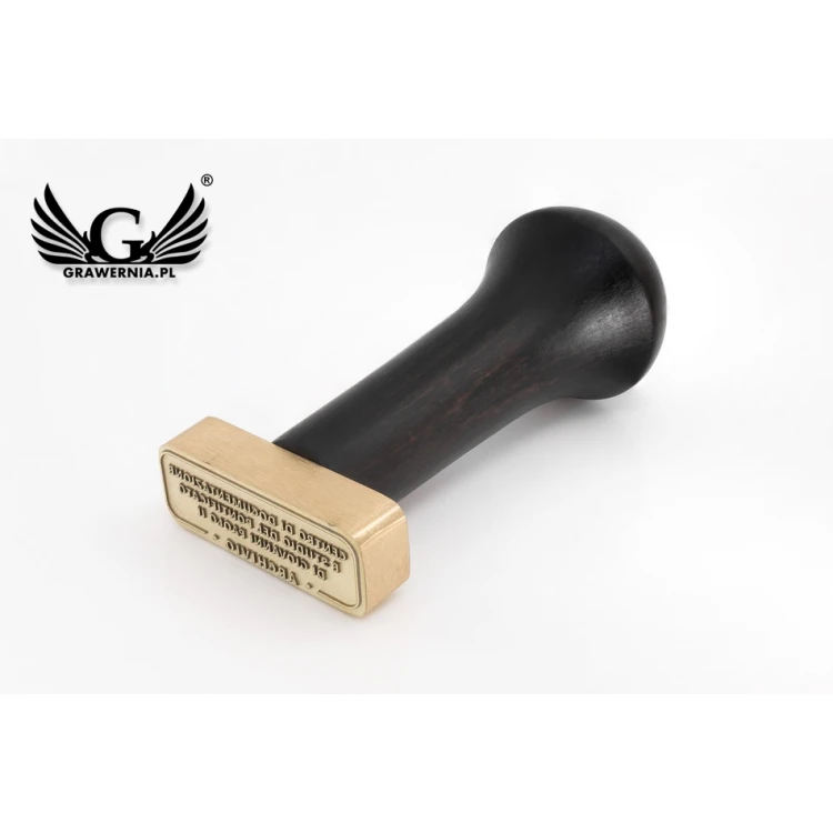 Messingstempel zum Abdrücken mit Tinte - Maße: 42x17mm - FIB082