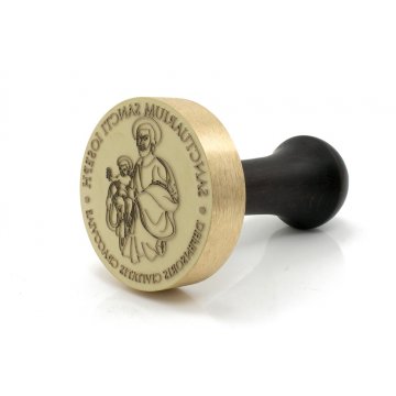 Messingstempel zum Abdrücken mit Tinte - Durchmesser 60mm - FIB075