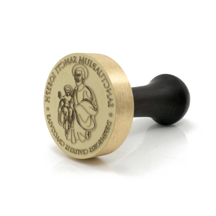 Messingstempel zum Abdrücken mit Tinte - Durchmesser 60mm - FIB075