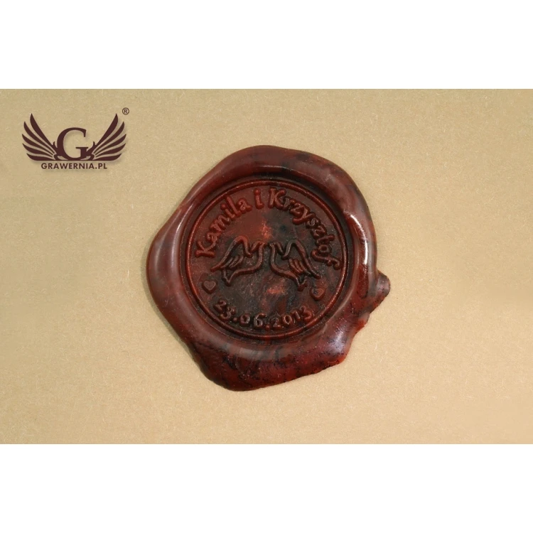 Hochzeitssiegel für Wachsstempel - CNC - Durchmesser 24mm