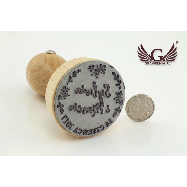 Hochzeitsstempel zum Abdrücken in Tinte - Abdruckdurchmesser 38mm