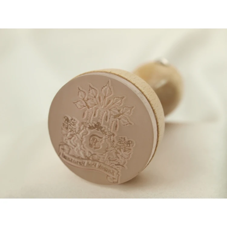 Akrylstempel 40mm Gravurtiefe etwa 1mm - Holzgriff