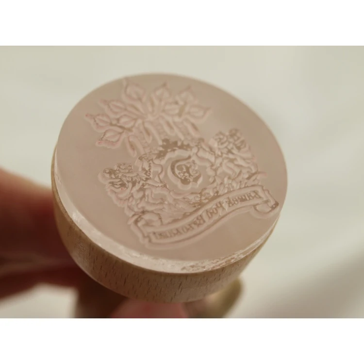 Akrylstempel 40mm Gravurtiefe etwa 1mm - Holzgriff