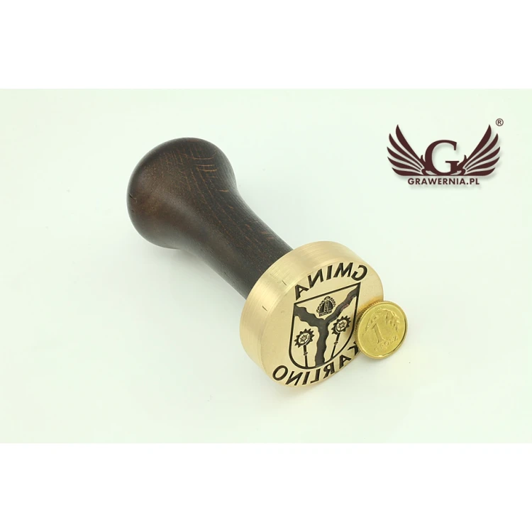 Siegelstempel mit Wappen für Lack - Durchmesser: 38mm - CNC
