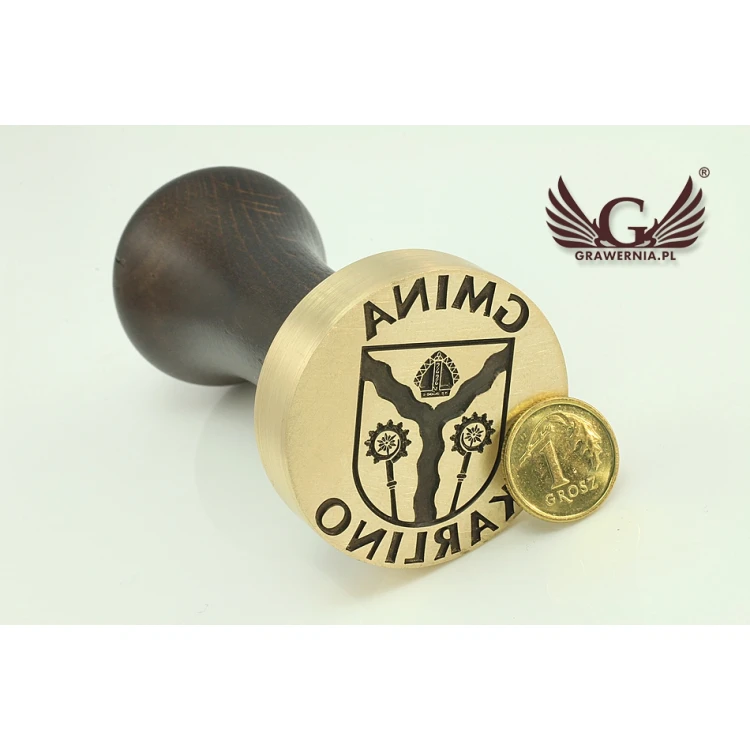 Siegelstempel mit Wappen für Lack - Durchmesser: 38mm - CNC