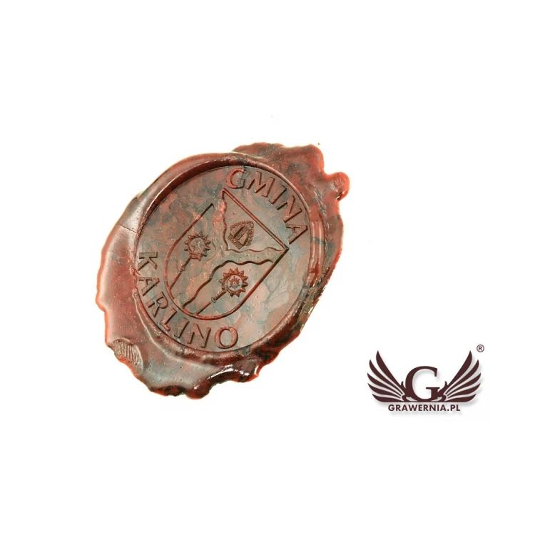 Siegelstempel mit Wappen für Lack - Durchmesser: 38mm - CNC
