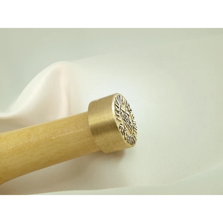Messingstempel zum Abdrücken mit Tinte - Durchmesser 22mm, Gravurtiefe etwa 0,4mm
