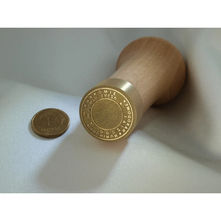 Messingstempel 22mm Gravurtiefe etwa 0,45mm