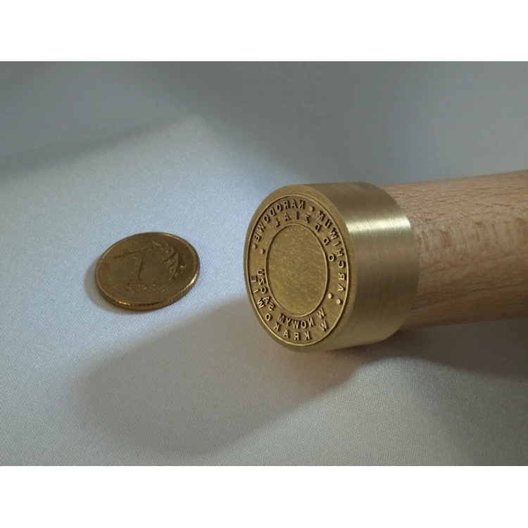 Messingstempel 22mm Gravurtiefe etwa 0,45mm