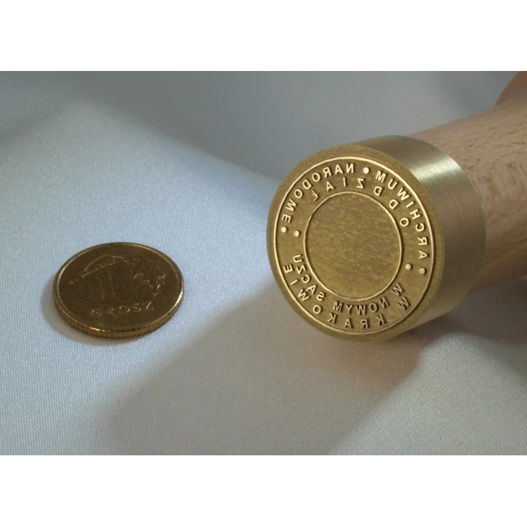 Messingstempel 22mm Gravurtiefe etwa 0,45mm