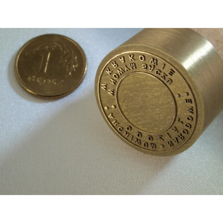 Messingstempel 22mm Gravurtiefe etwa 0,45mm
