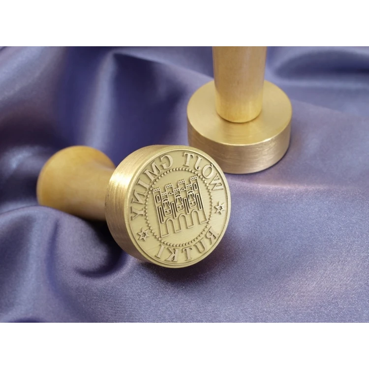Messingstempel 38mm Gravurtiefe etwa 0,7mm