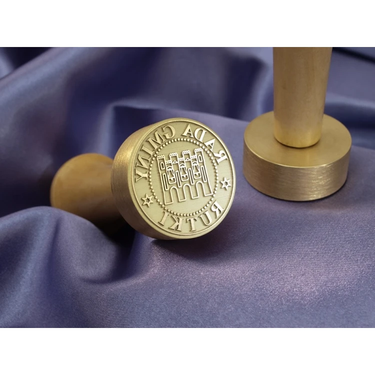 Messingstempel 38mm Gravurtiefe etwa 0,7mm
