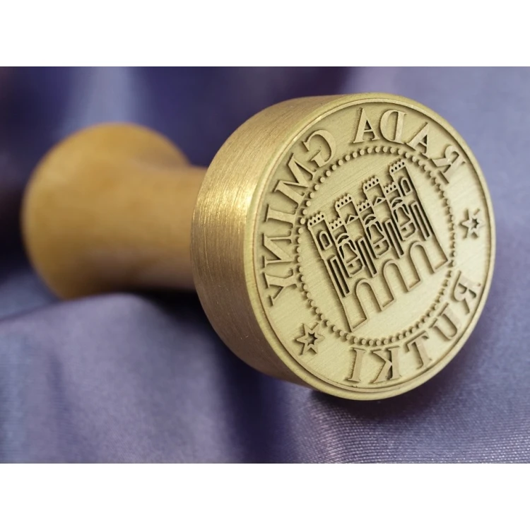 Messingstempel 38mm Gravurtiefe etwa 0,7mm